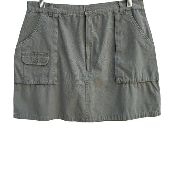 Abercrombie & Fitch Womens Vintage Y2K Khaki Olive Cargo Pocket Mini Skirt - 10 - Picture 1 of 9